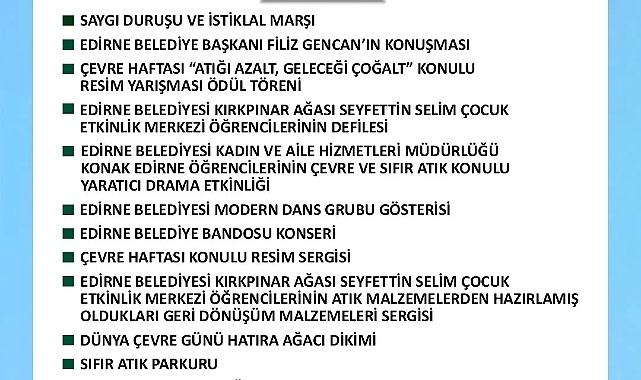 BAŞKAN GENCAN’DAN DÜNYA ÇEVRE GÜNÜ’NE DAVET 