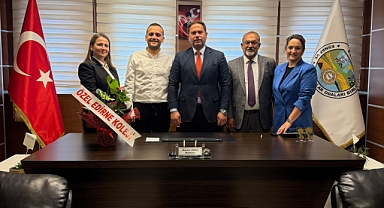 Edirne Koleji Yönetiminden EDESOB Başkanı Harun Özen’e Ziyaret
