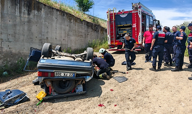 Menfeze düşen otomobilin sürücüsü öldü