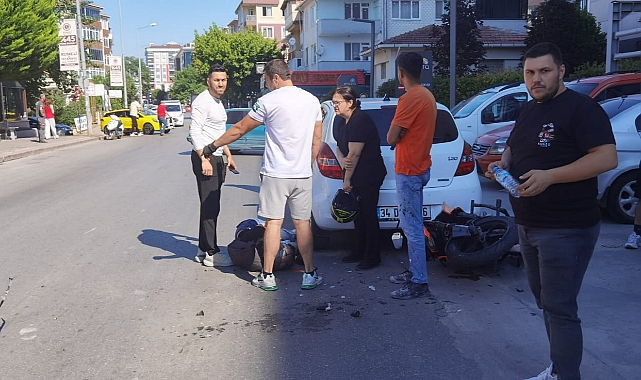 Motosiklet Sürücüsü Yaralandı