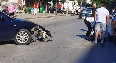 Motosiklet Sürücüsü Yaralandı