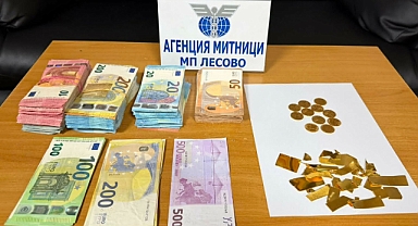 Gİzledİği Altın ve Euro Gümrükten Kaçamadı