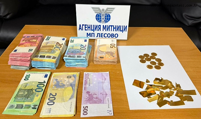 Gİzledİği Altın ve Euro Gümrükten Kaçamadı