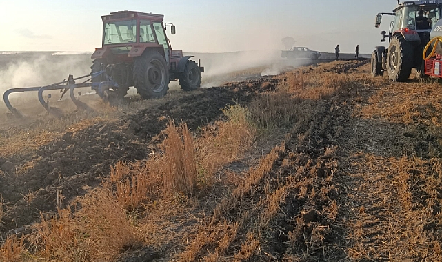 Tarım arazisinde çıkan yangın söndürüldü