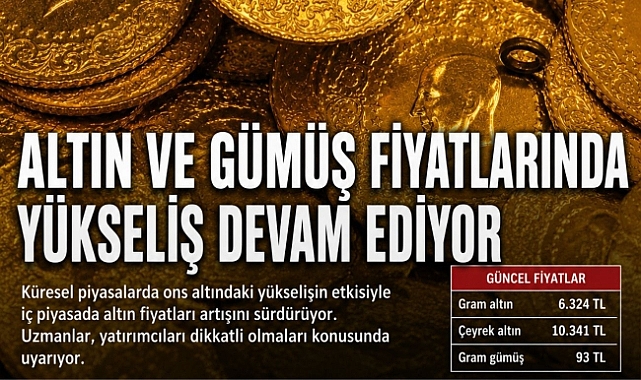 Altın ve Gümüşte Yükseliş Sürüyor