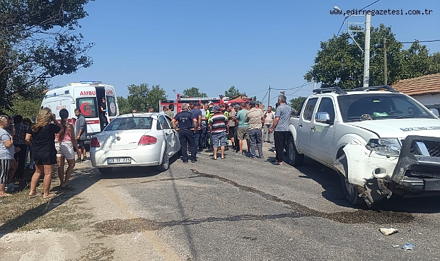 Edirne’de Kazada 3 Yaralı