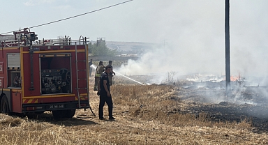 Edirne'de otluk alanda çıkan yangın söndürüldü