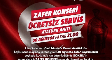 Göksel konserine gidecekler için ücretsiz servis
