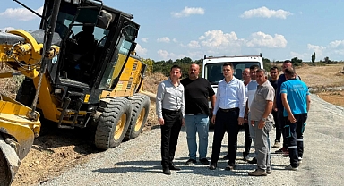 İpsala Kaymakamı Güzel yol çalışmalarını inceledi