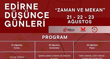 IV. Edirne Düşünce Günleri Başlıyor