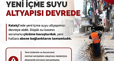 KALEİÇİ’NDE YENİ İÇME SUYU ALTYAPISI DEVREDE
