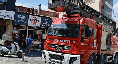 Keşan'da Dönerci Bacası Yandı