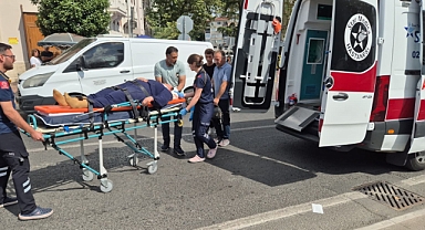 Otomobilin çarptığı kadın yaralandı.