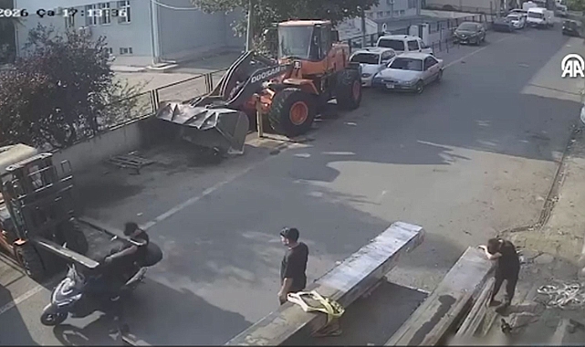 Tekirdağ'da Motosiklet Forklift Ataşmanına Çarptı
