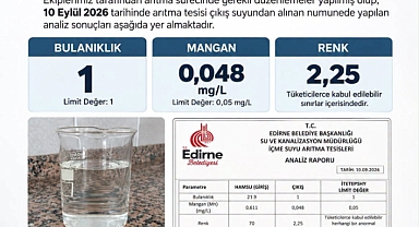 Edirne Belediyesi’nden İçme Suyu Açıklaması