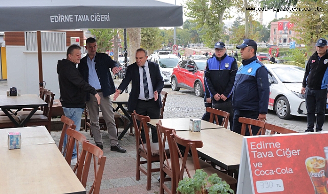 Edirne’de Kaldırım İşgallerine Denetim