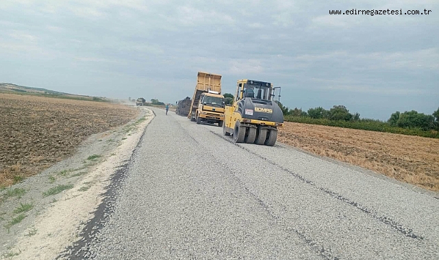Edirne'de yol çalışmaları sürüyor