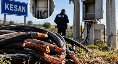  Keşan’da 1,2 Milyonluk Kablo Hırsızlığı