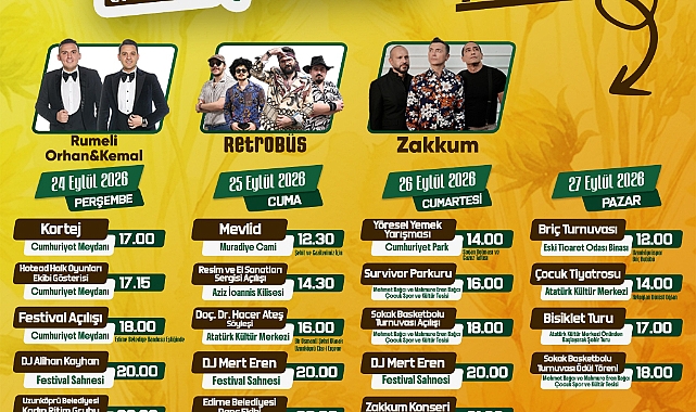 Uzunköprü’de Festival Programı Belli Oldu