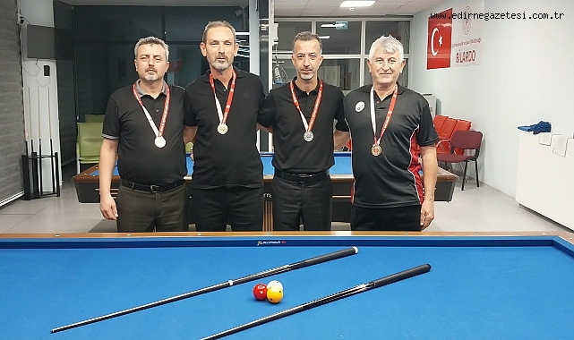 EDİRNE’DE 3 BANT BİLARDO ŞAMPİYONU BELLİ OLDU