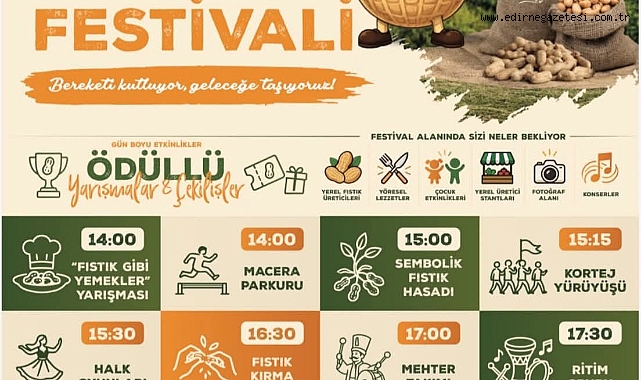 Meriç'te Fıstık Hasadı Festivali'ne Davet
