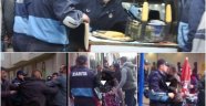 Yumruklar havada uçuştu