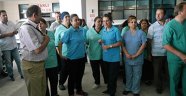 İşçiler kazan kaldırdı
