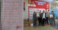 Minik öğrencinin duygulandıran mesajı
