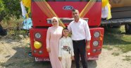 TIR’la düğün alayı